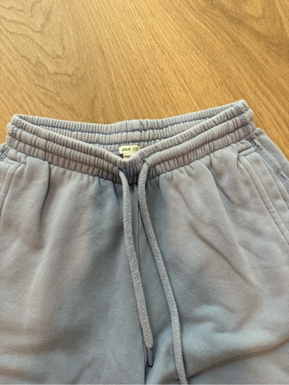 aerie Light Blue Drawstring Jogger Sweatpants Size XS - Picture 2 of 4